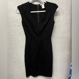 Bar III Black Cap-Sleeve Mini Dress